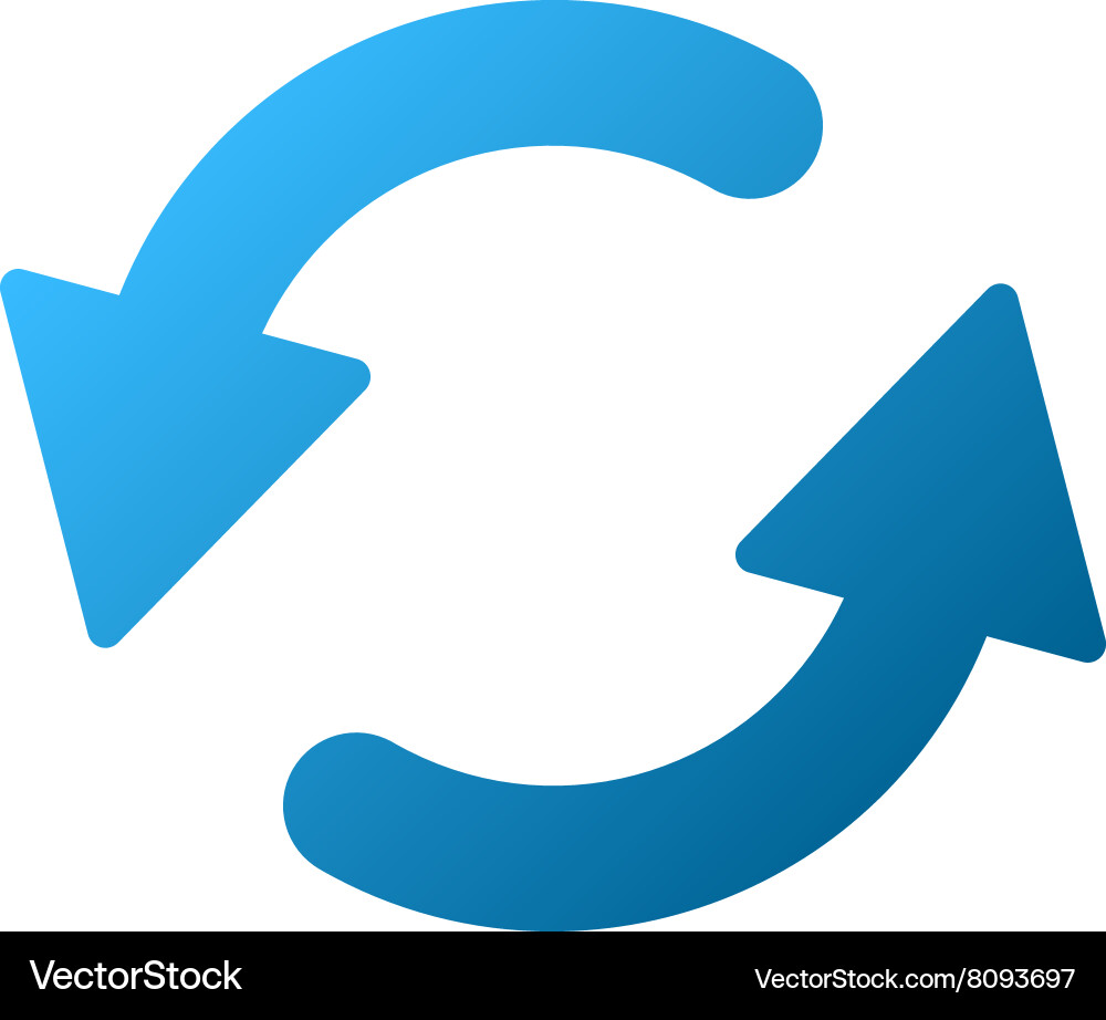 Refresh ccw gradient icon Vector Image