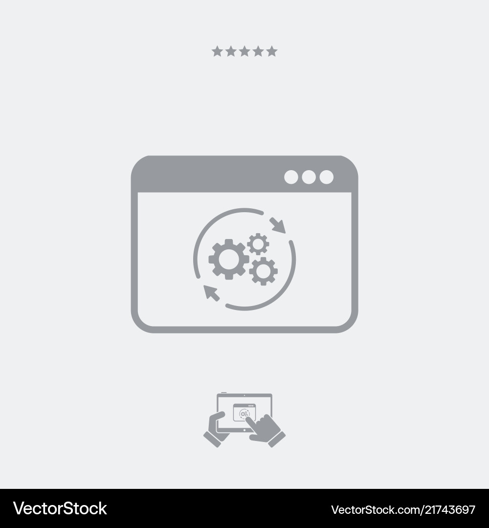 Refresh setting flat icon Vector Image