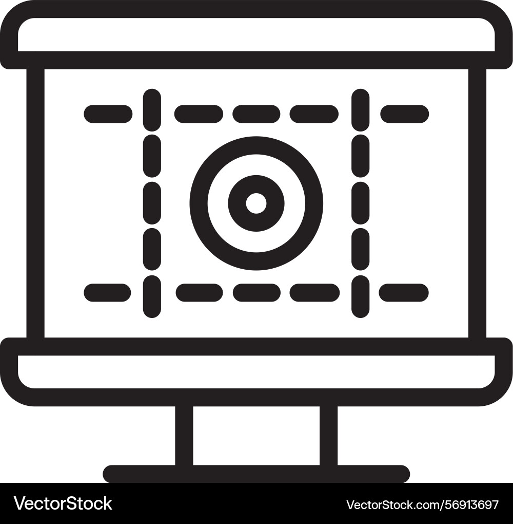 Screen capture linear style icon design Vector Image
