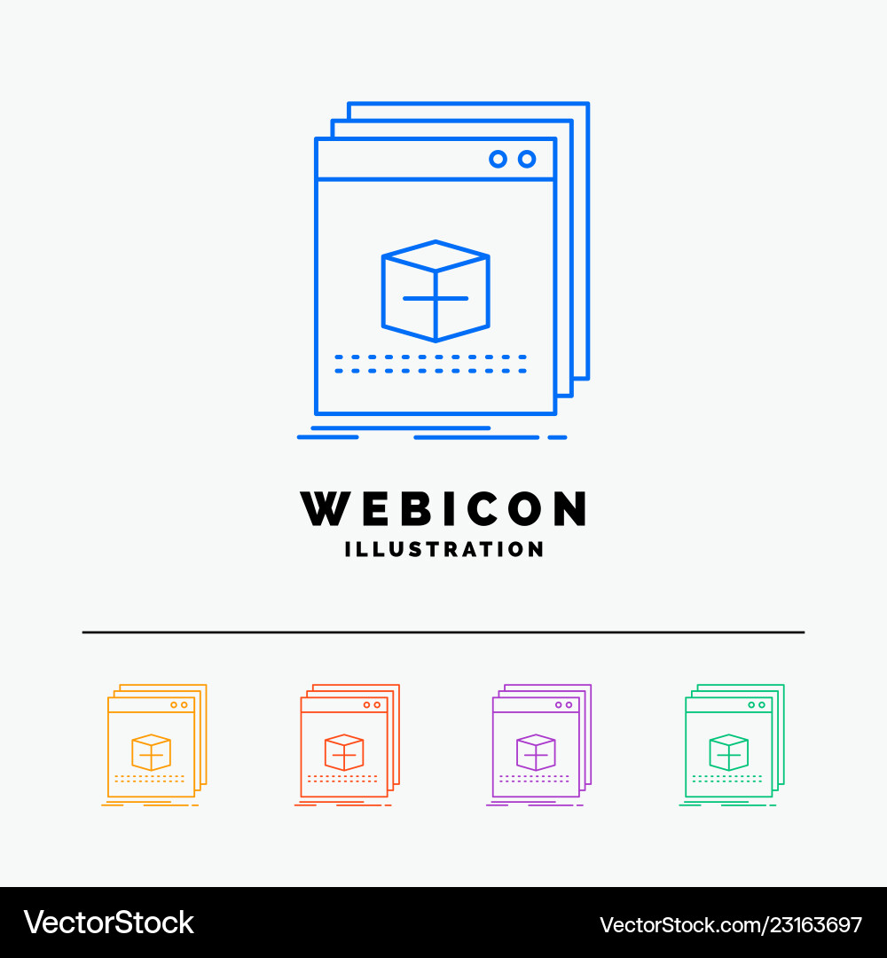 Software app application file program 5 color Software app application file program 5 color vector image