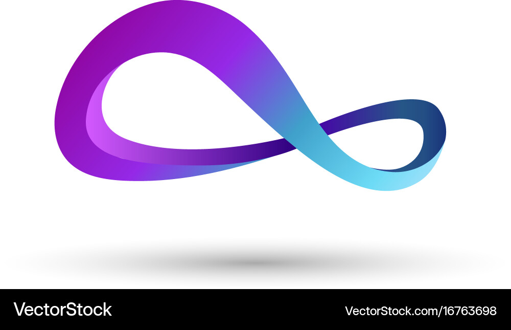 Abstract Infinity Loop Logo Royalty Free Vector Image