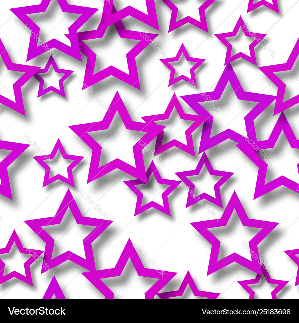 Abstract seamless pattern stars with shadows Vector Image