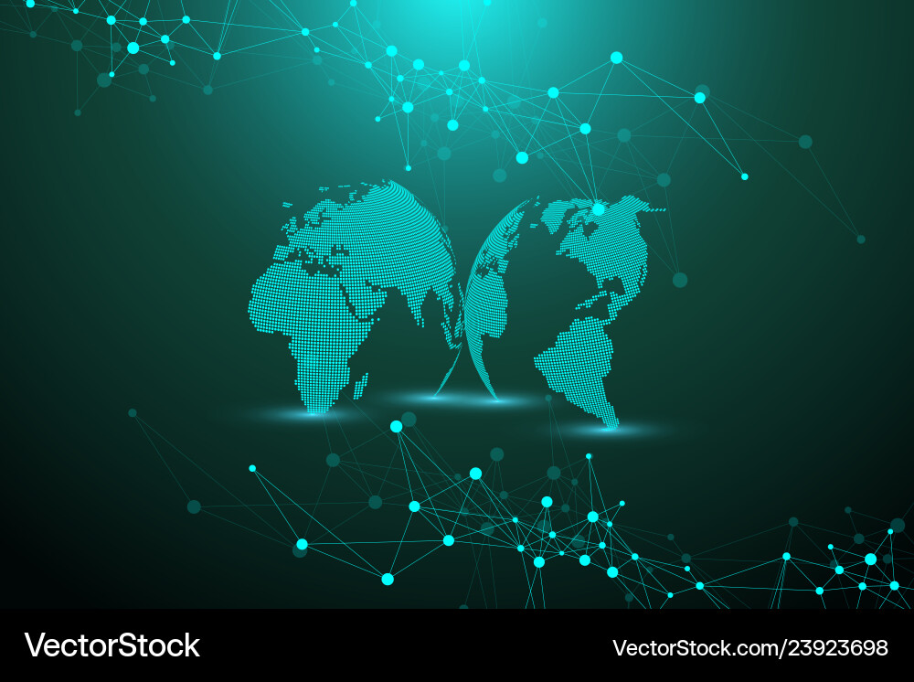 Connected Network Abstract Background vector image