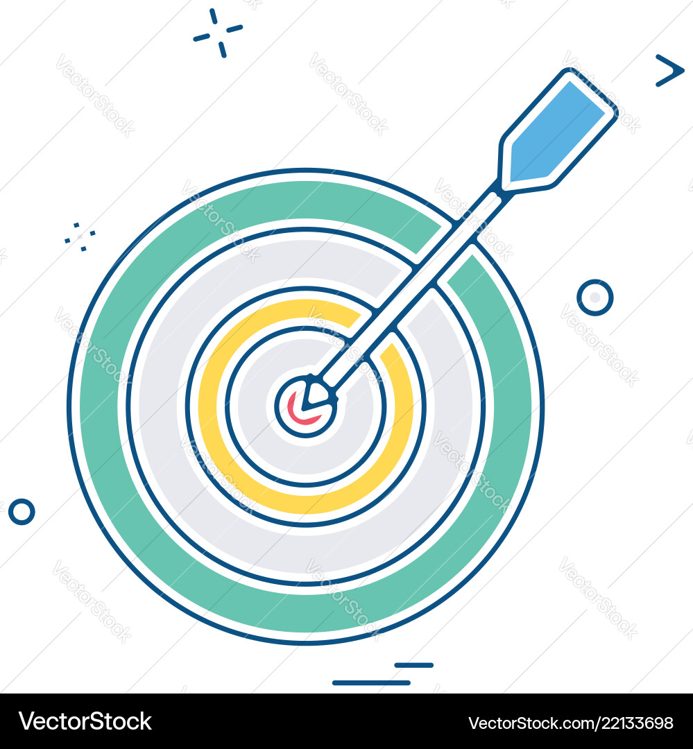 Dart game icon design Vector Image