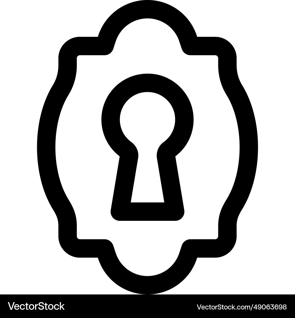 Entry point for key in lock vector image