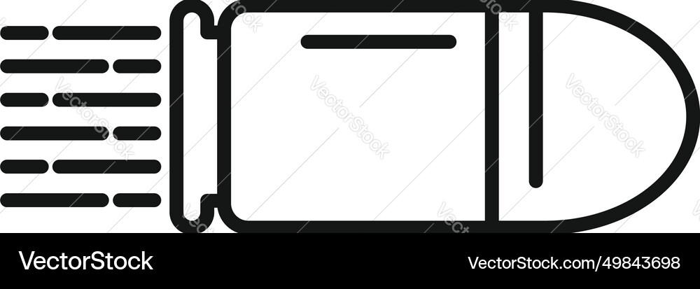 Fast speed bullet icon outline scale Fast speed bullet icon outline scale vector image
