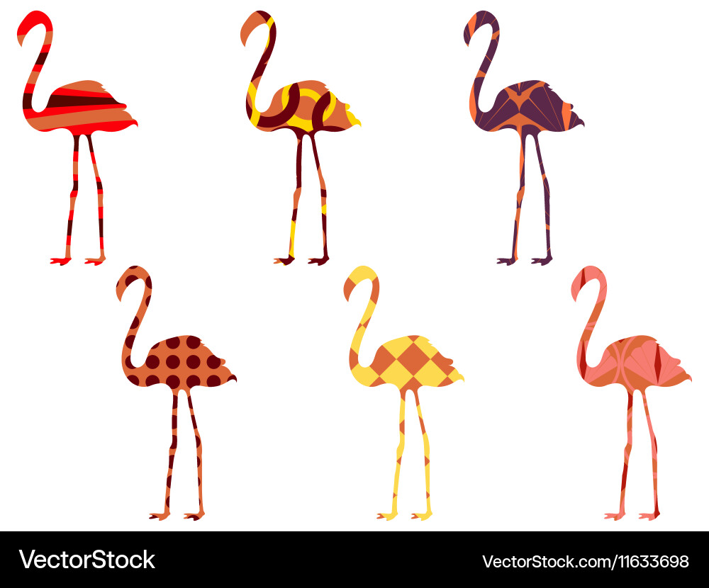 Flamingo pattern isolated Vector Image