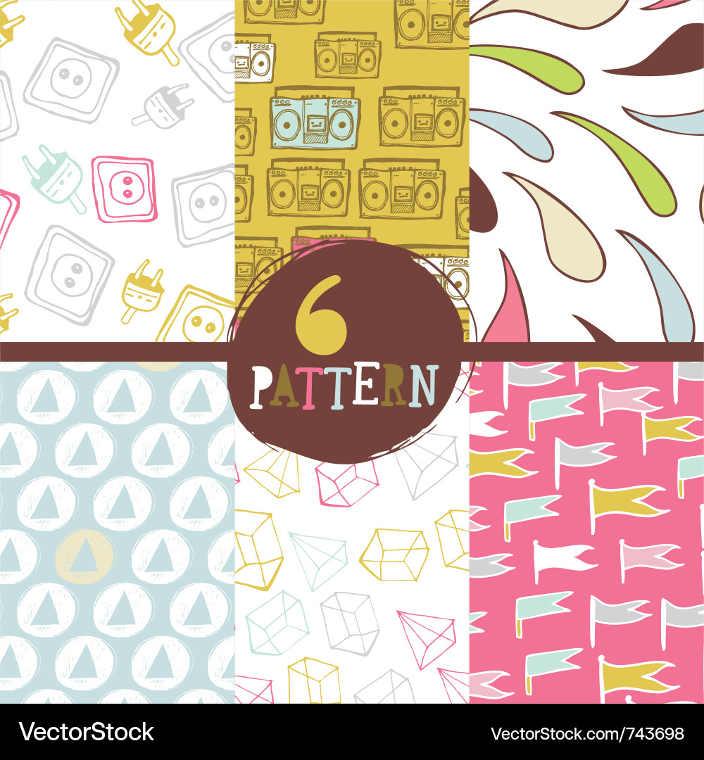 Geometric Pattern Collection Vector Image