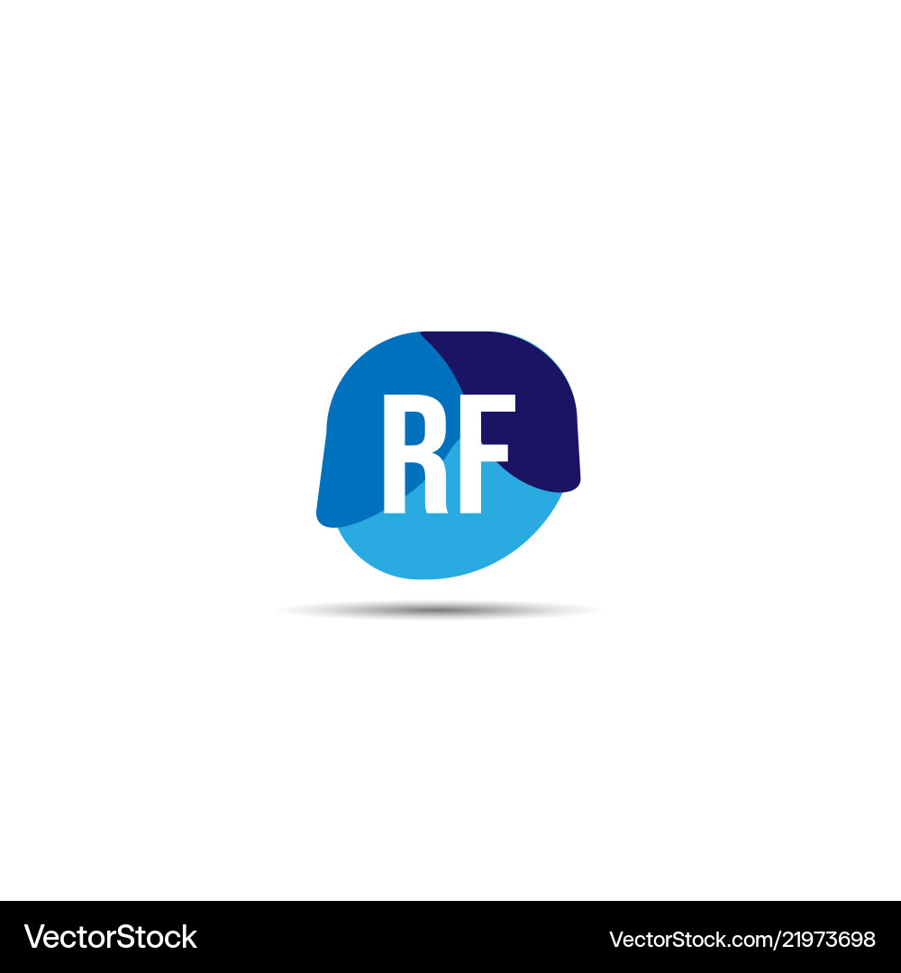 Initial letter rf logo template design Initial letter rf logo template design vector image