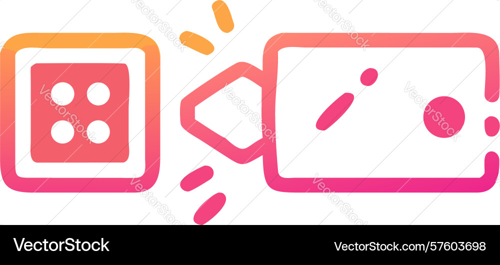 Modular video content creation icon design vector image