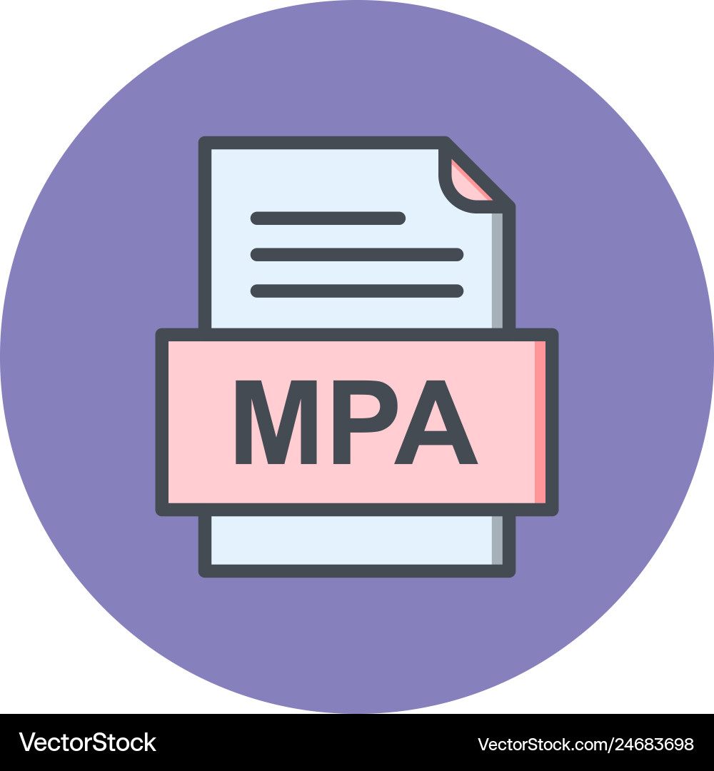 Mpa file document icon Vector Image