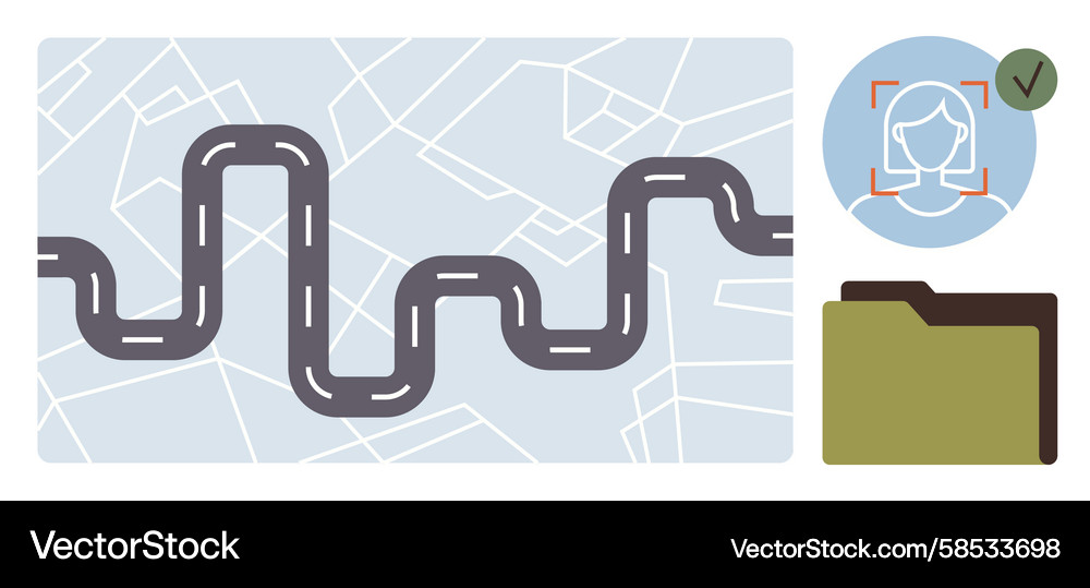 Navigation & Data Security Roadmap Vector Image