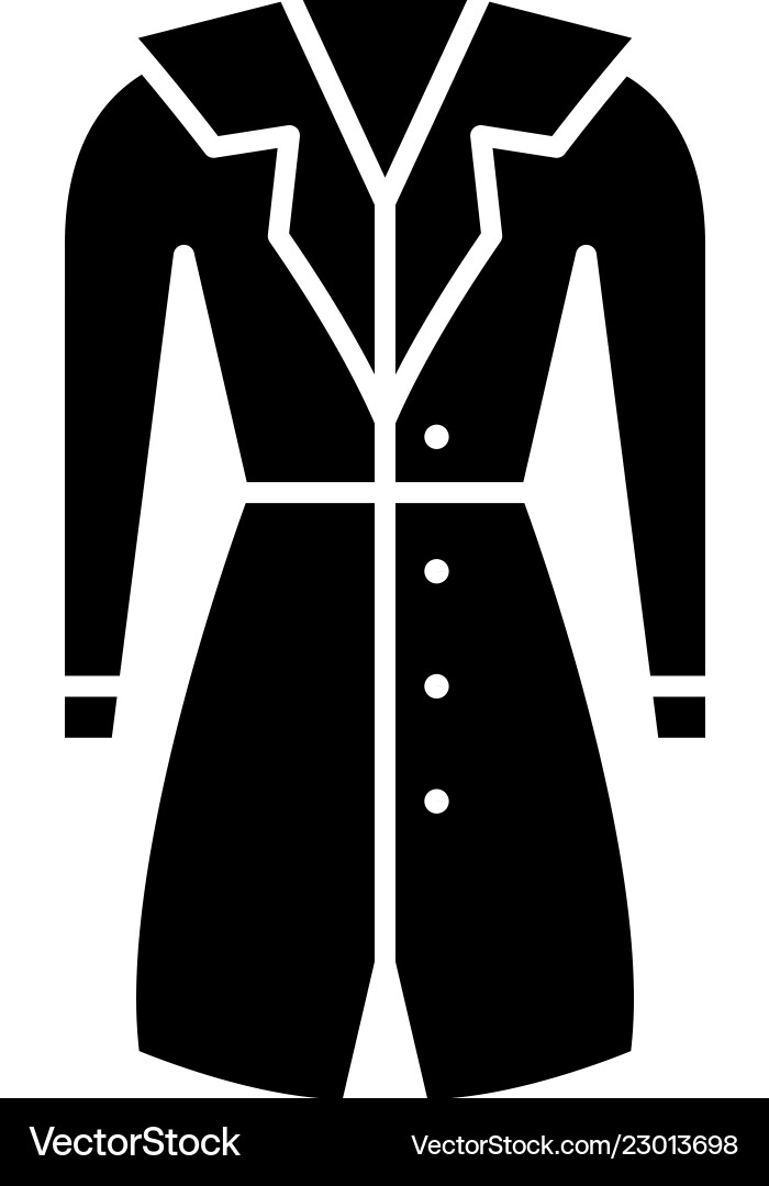 Outerwear black icon sign on isolated Outerwear black icon sign on isolated vector image