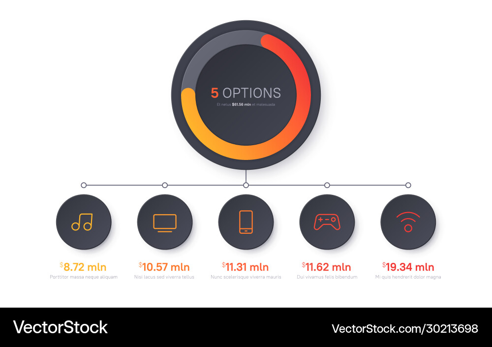 Presentation infographic structure chart Presentation infographic structure chart vector image
