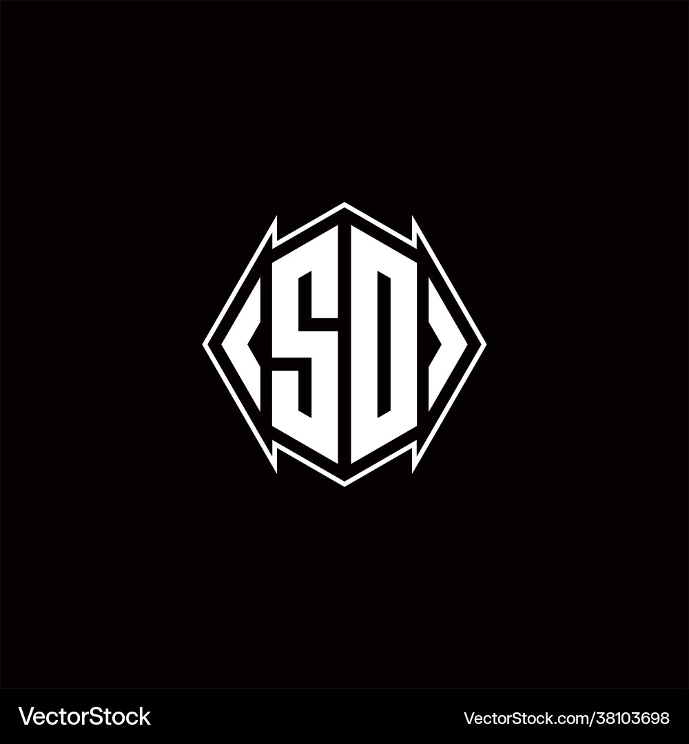 Sd logo monogram with shield shape designs Sd logo monogram with shield shape designs Vector Image