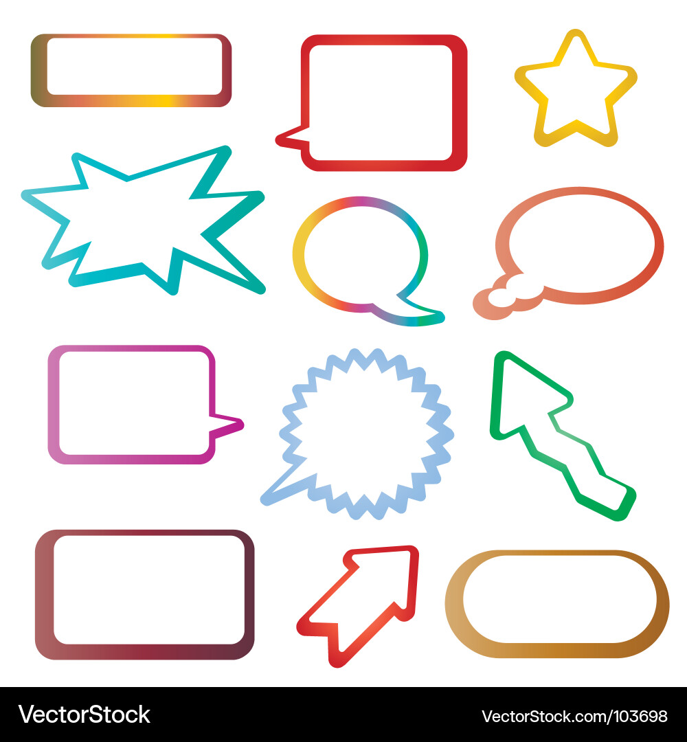 Speech Bubbles & Arrows vector image