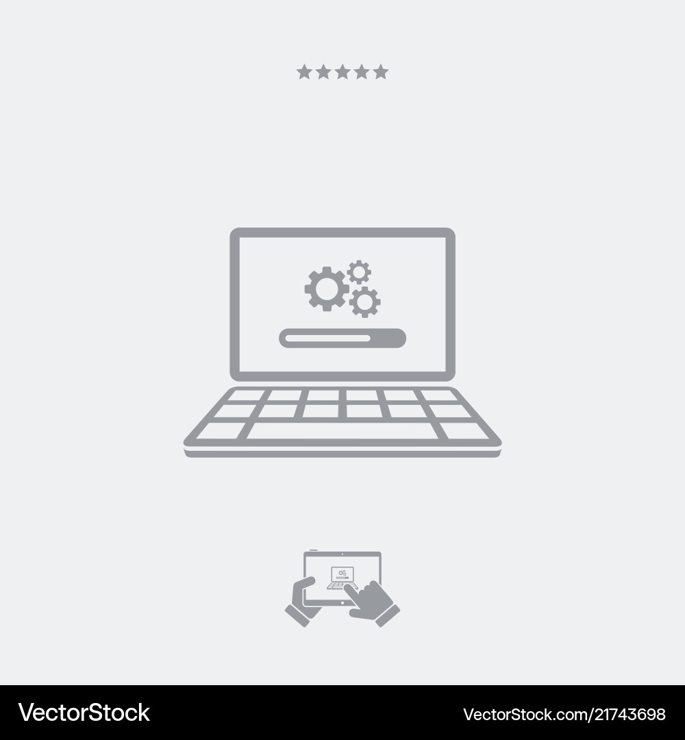 Upgrade settings computer icon Upgrade settings computer icon Vector Image