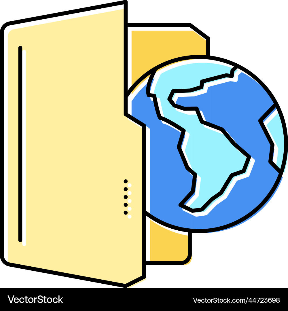 Web folder color icon Web folder color icon Vector Image
