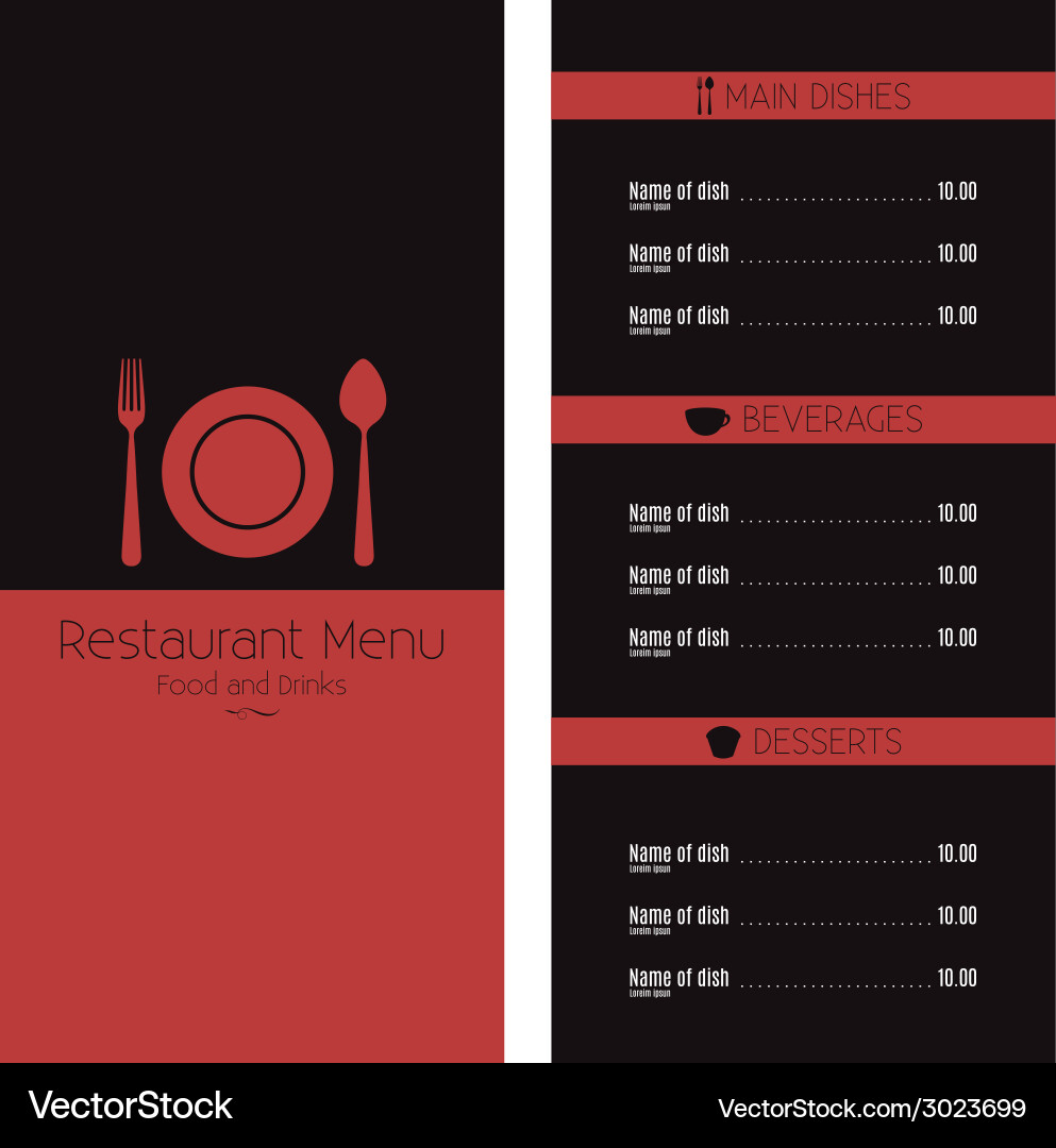 Abstract menu background with some special objects vector image