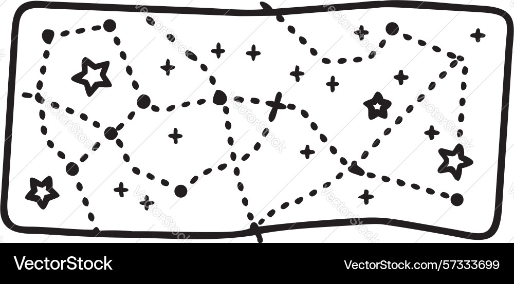 Abstract star map or celestial navigation chart vector image