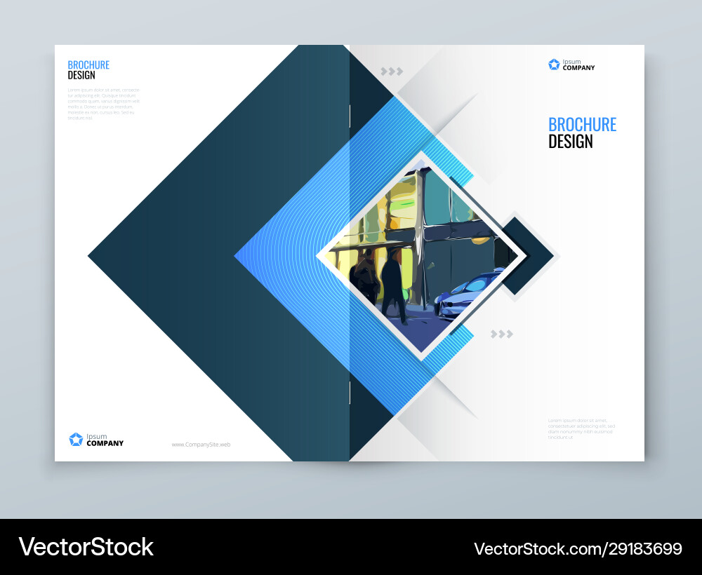 Brochure Abdeckung Hintergrund Design blau Unternehmen Brochure Abdeckung Hintergrund Design blau Unternehmen vektorbild