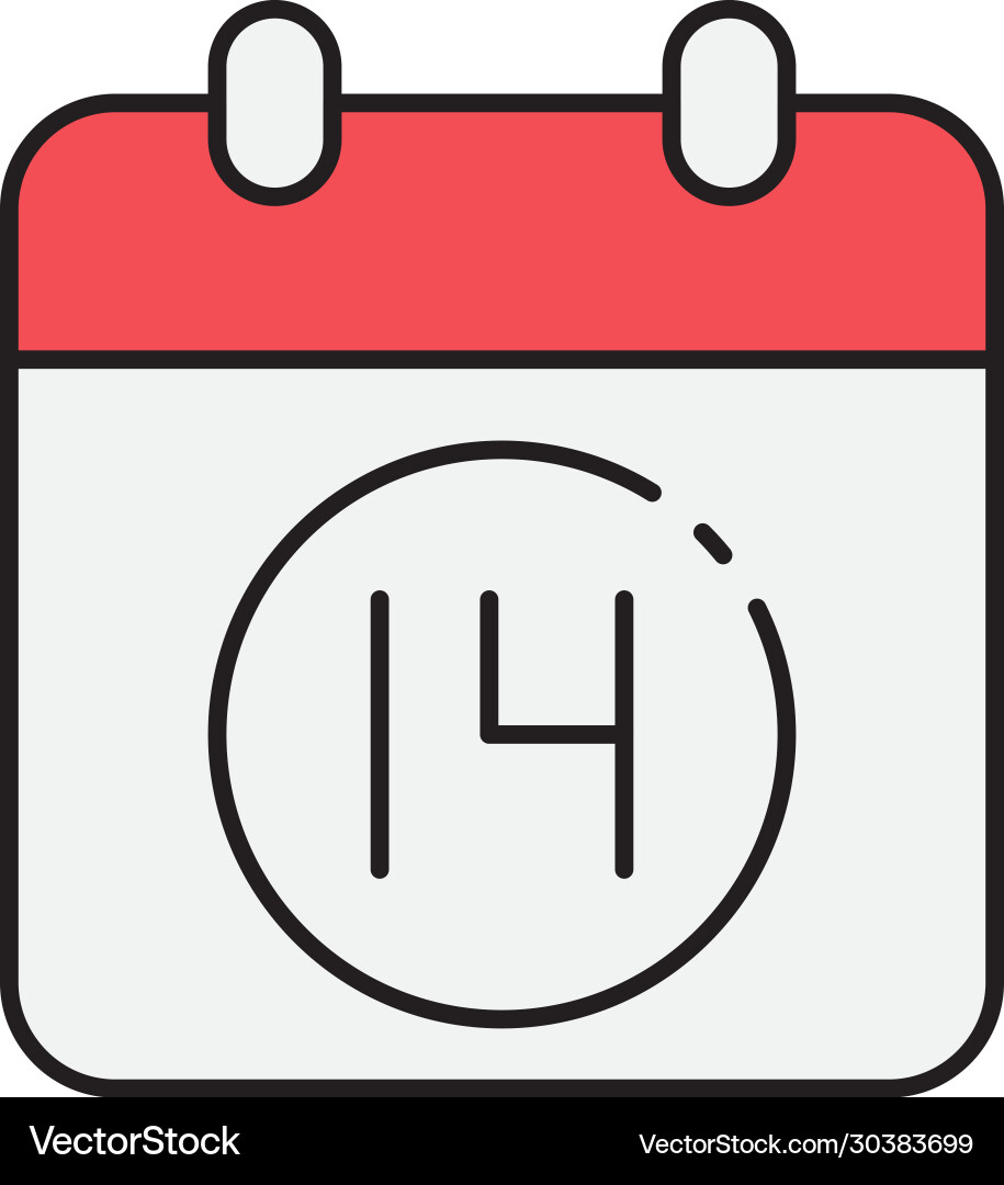 Corona virus 14 day quarantine icon symbol Corona virus 14 day quarantine icon symbol vector image