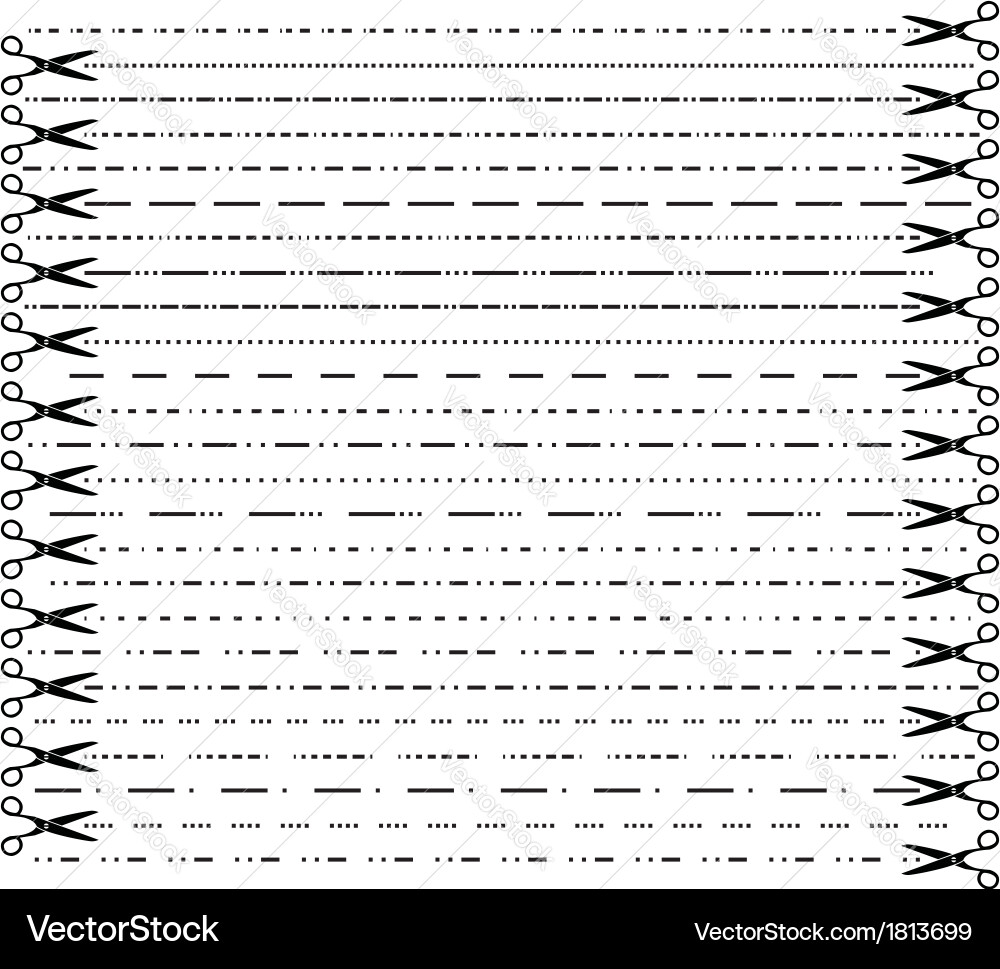 Cutting Line Pattern vector image