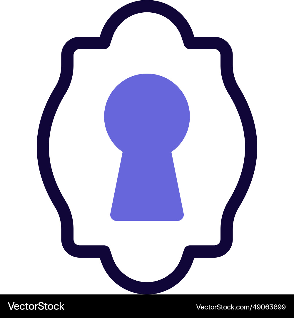 Entry point for key in lock vector image
