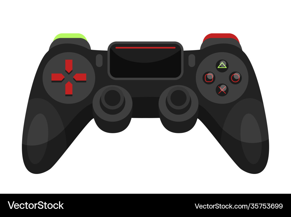 Handheld game joystick isolated on white backdrop Handheld game joystick isolated on white backdrop vector image