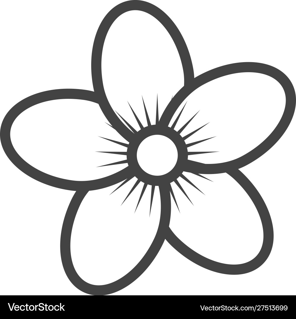 Jasmine flower icon logo template – Royalty-Free Vector | VectorStock, image size:1000x1078