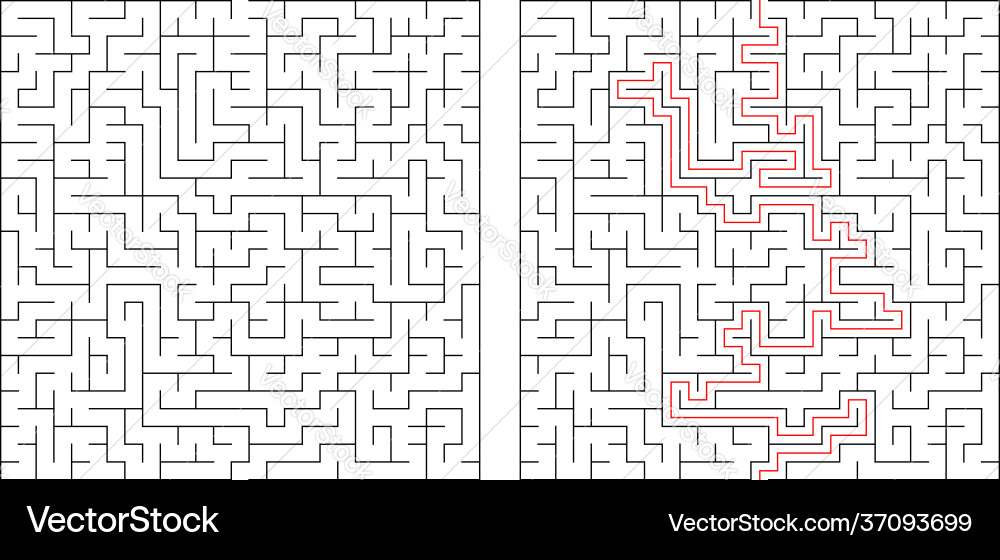Maze labyrinth puzzle game riddle brain-teaser Maze labyrinth puzzle game riddle brain-teaser vector image