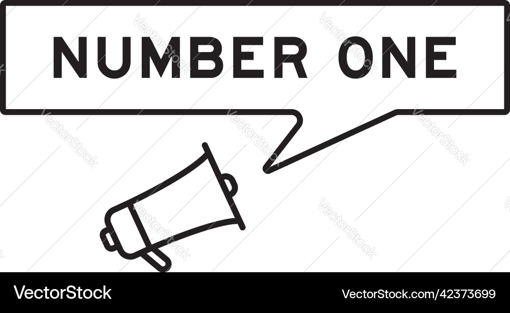Megaphone icon with speech bubble in word number Megaphone icon with speech bubble in word number Vector Image