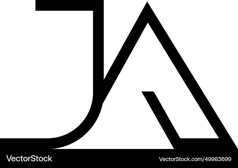 Minimal letters ja logo design vector image