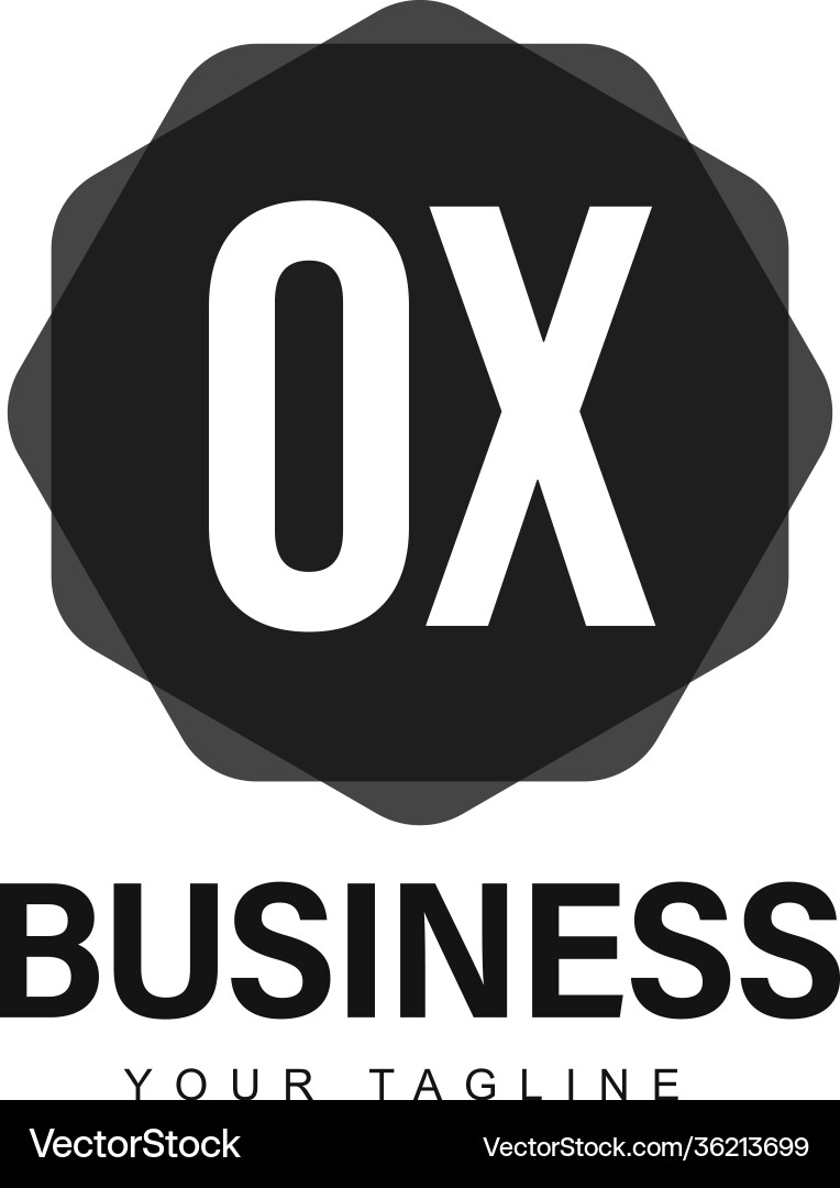 Ox initial a logo design with abstract style Ox initial a logo design with abstract style vector image