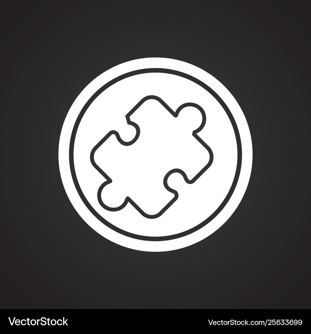 Puzzle icon on background for graphic and web Puzzle icon on background for graphic and web vector image