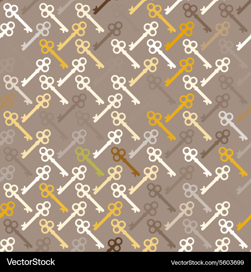 Seamless background with keys vector image