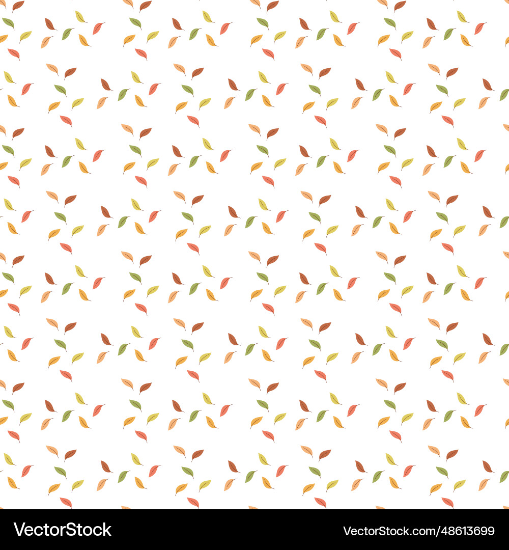 Seamless pattern with abstract autumn leaves Vector Image