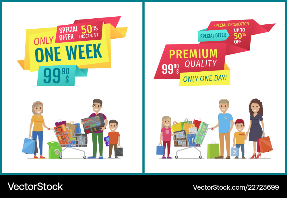 Sonderangebot Banner mit Menschen Shopping Sonderangebot Banner mit Menschen Shopping vektorbild