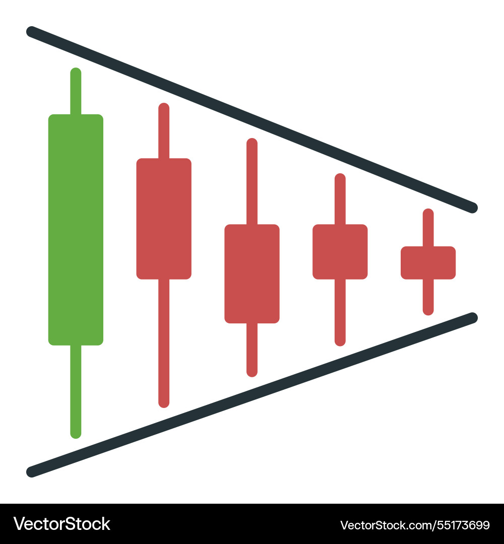 Technical analysis graphics margin trading icon vector image