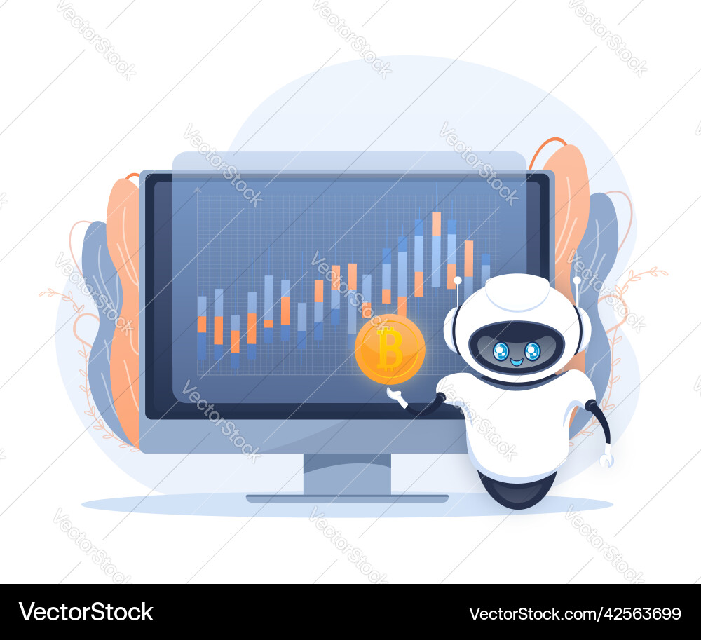 Trading bot stock concept artificial Trading bot stock concept artificial vector image