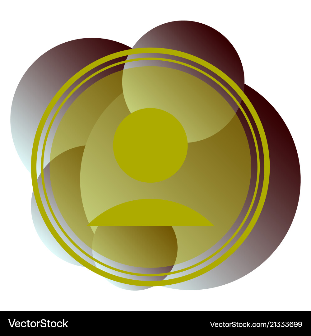 User profile sign web icon with check mark glyph Vector Image
