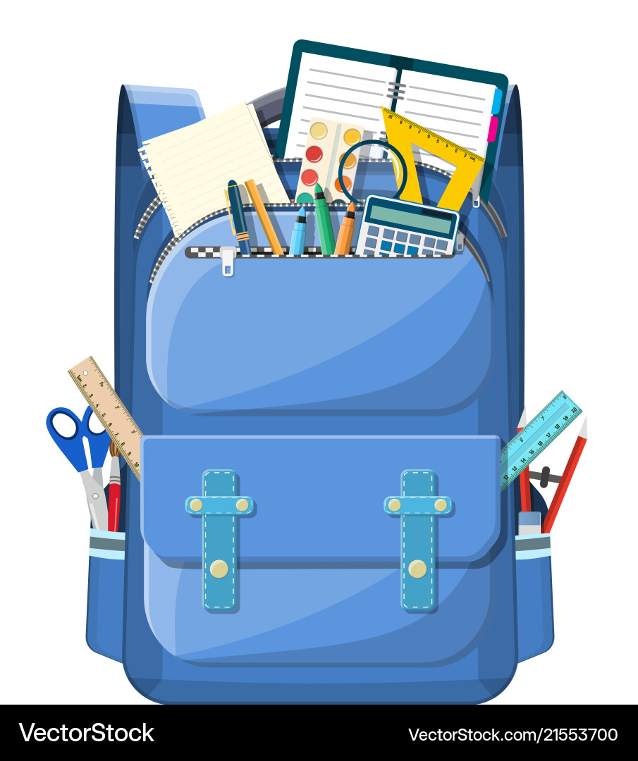 Back to School Supplies Vector Image