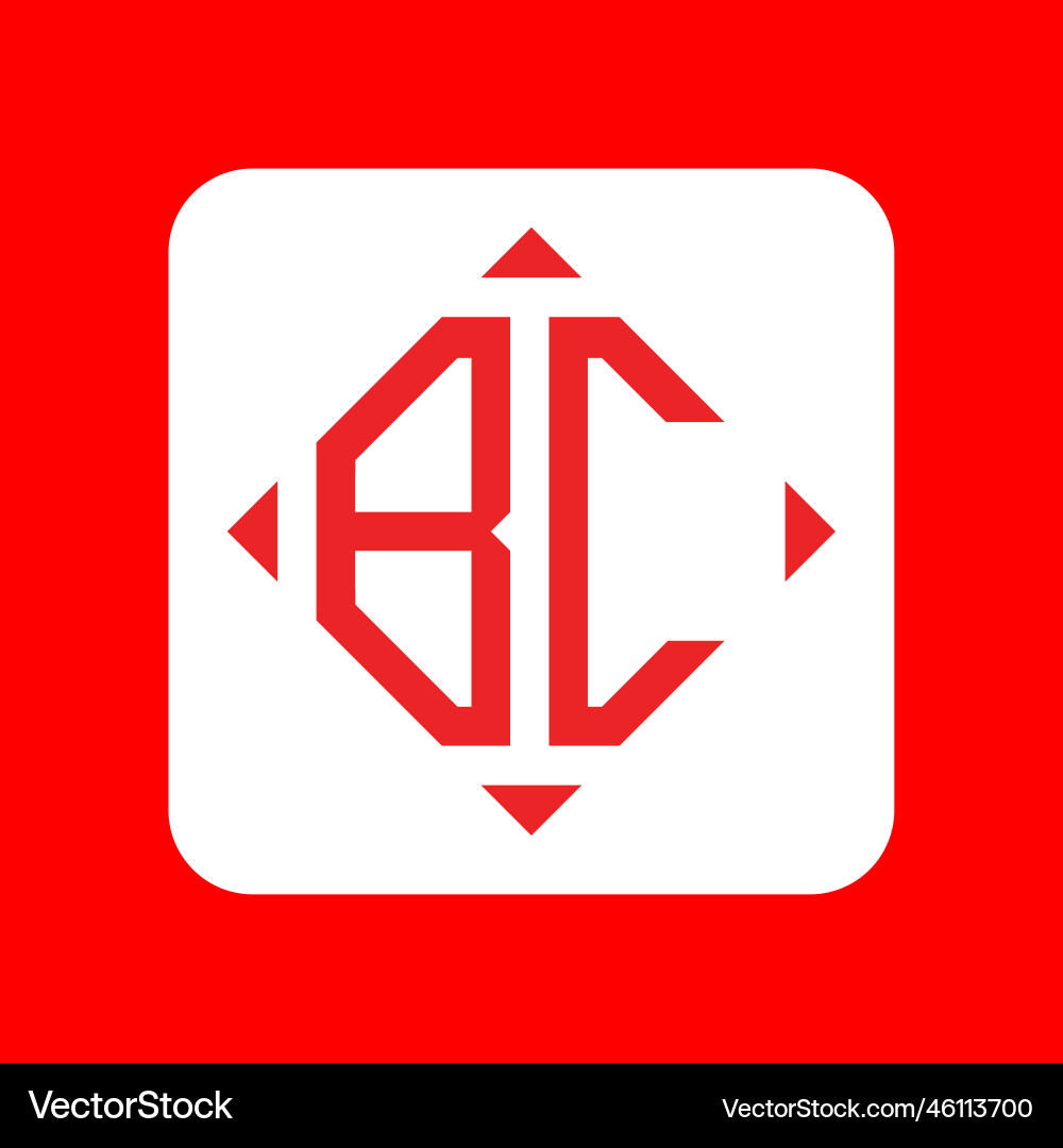 Creative simple initial monogram bc logo designs Creative simple initial monogram bc logo designs vector image