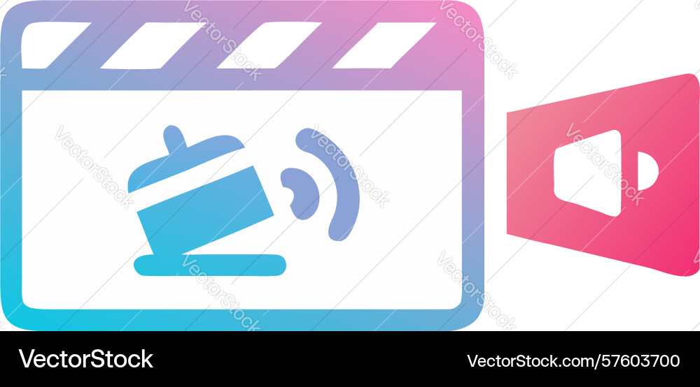 Film production audio mixing icon design Vector Image