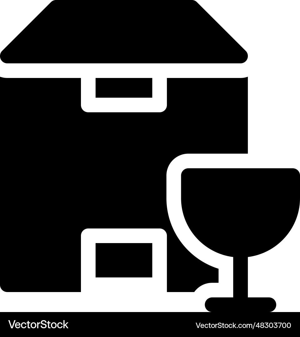 Fragile box icon Fragile box icon vector image