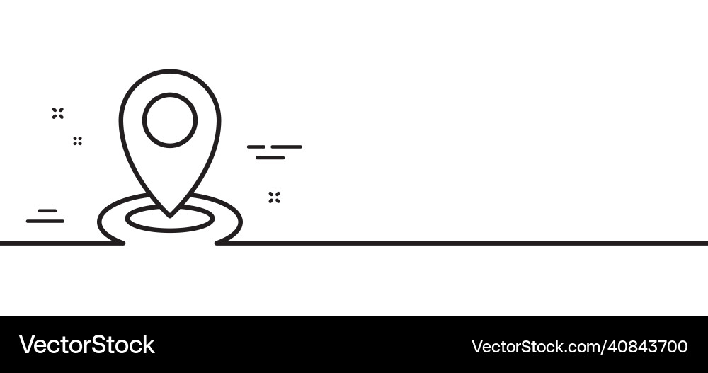 Location line icon map pointer sign minimal vector image