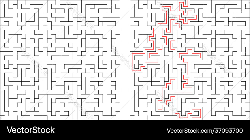 Maze labyrinth puzzle game riddle brain-teaser Maze labyrinth puzzle game riddle brain-teaser vector image