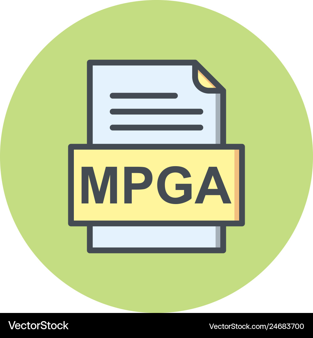 Mpga file document icon Vector Image