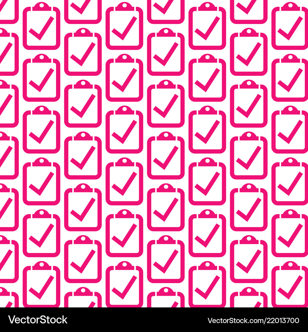 Pattern background checklist icon Vector Image