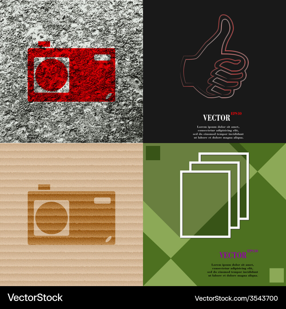 Set of abstract backgrounds with different web vector image
